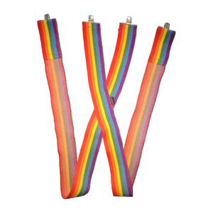 Vintage HONCHO Rainbow Suspenders MORK & MINDY Suspenders Adult